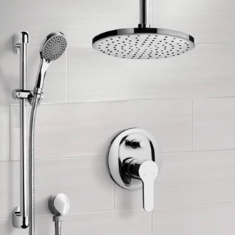 Shower Faucet Ceiling Rain Shower System with Handheld, Rain Shower Head, Shower Faucet Set Remer SFR48